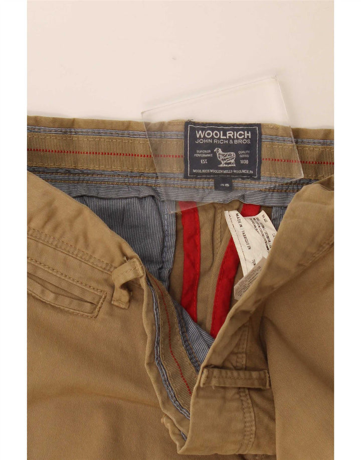 Pantaloni chino slim da uomo Woolrich W36 L32 cotone marrone