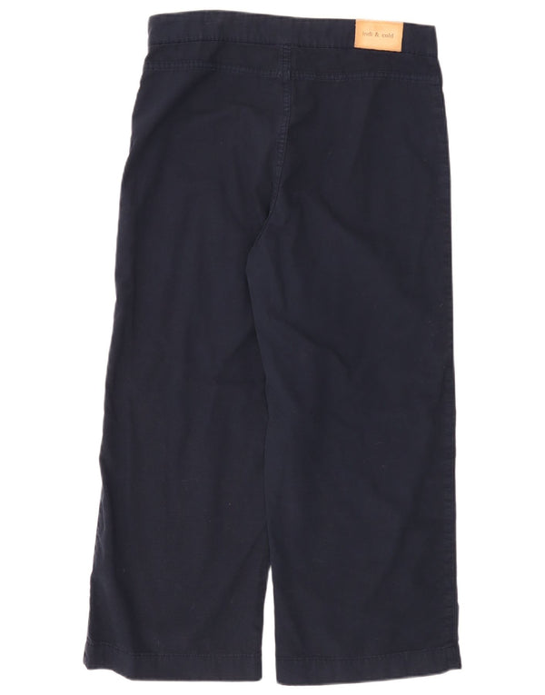 Pantaloni cropped larghi da donna Indi & Cold EU 42 Large W32 L24 Blu navy