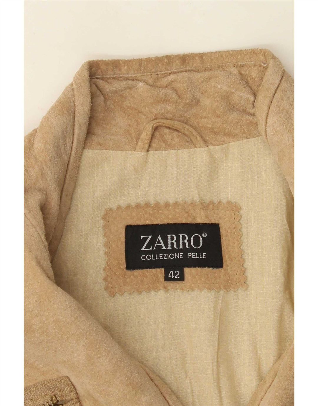 Giacca Scamosciata Donna Zarro IT 42 Pelle Beige Medio