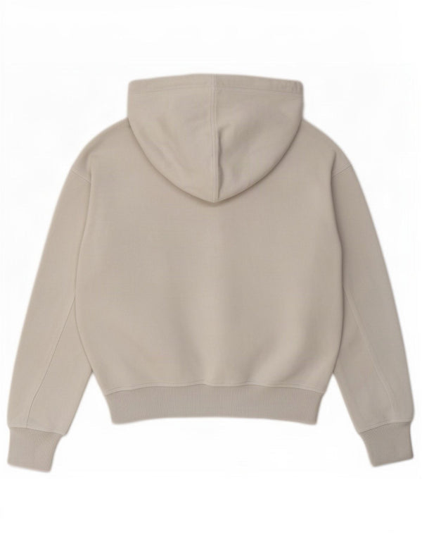 Maglione con cappuccio oversize da donna Calvin Klein Jeans UK 10 piccolo cotone grigio