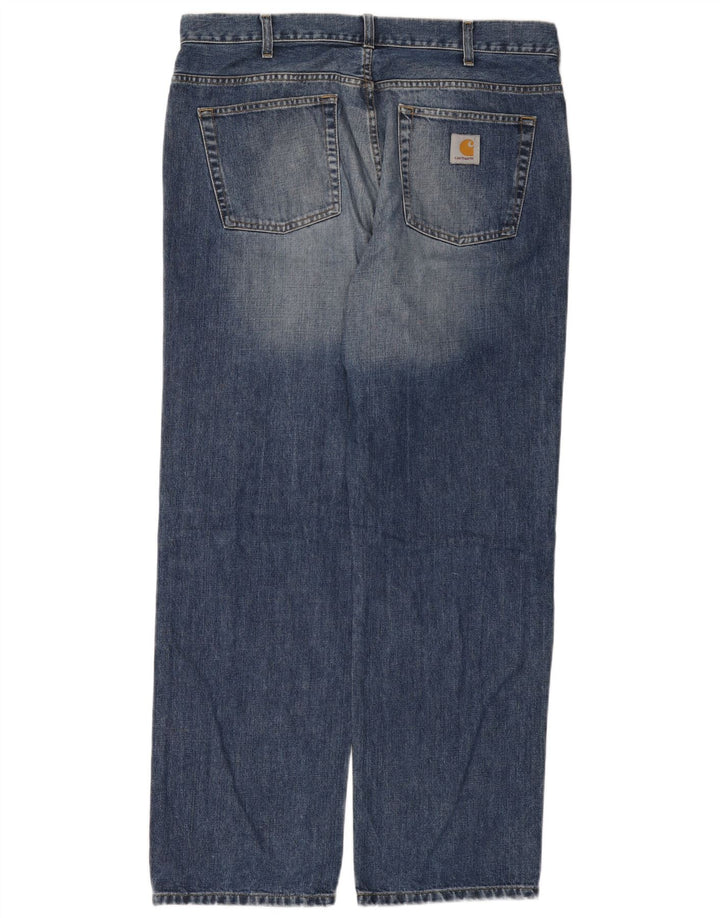 Jeans dritti da uomo Carhartt W38 L32 cotone blu