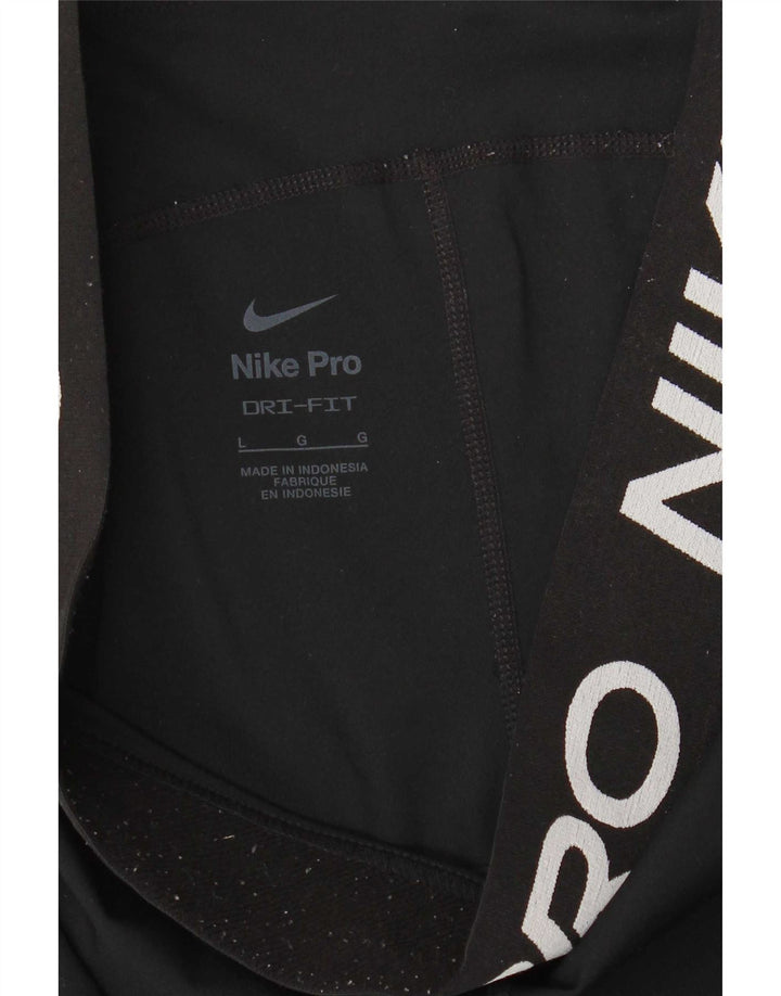 Leggings grafici Nike Dri Fit da donna UK 14 grandi neri