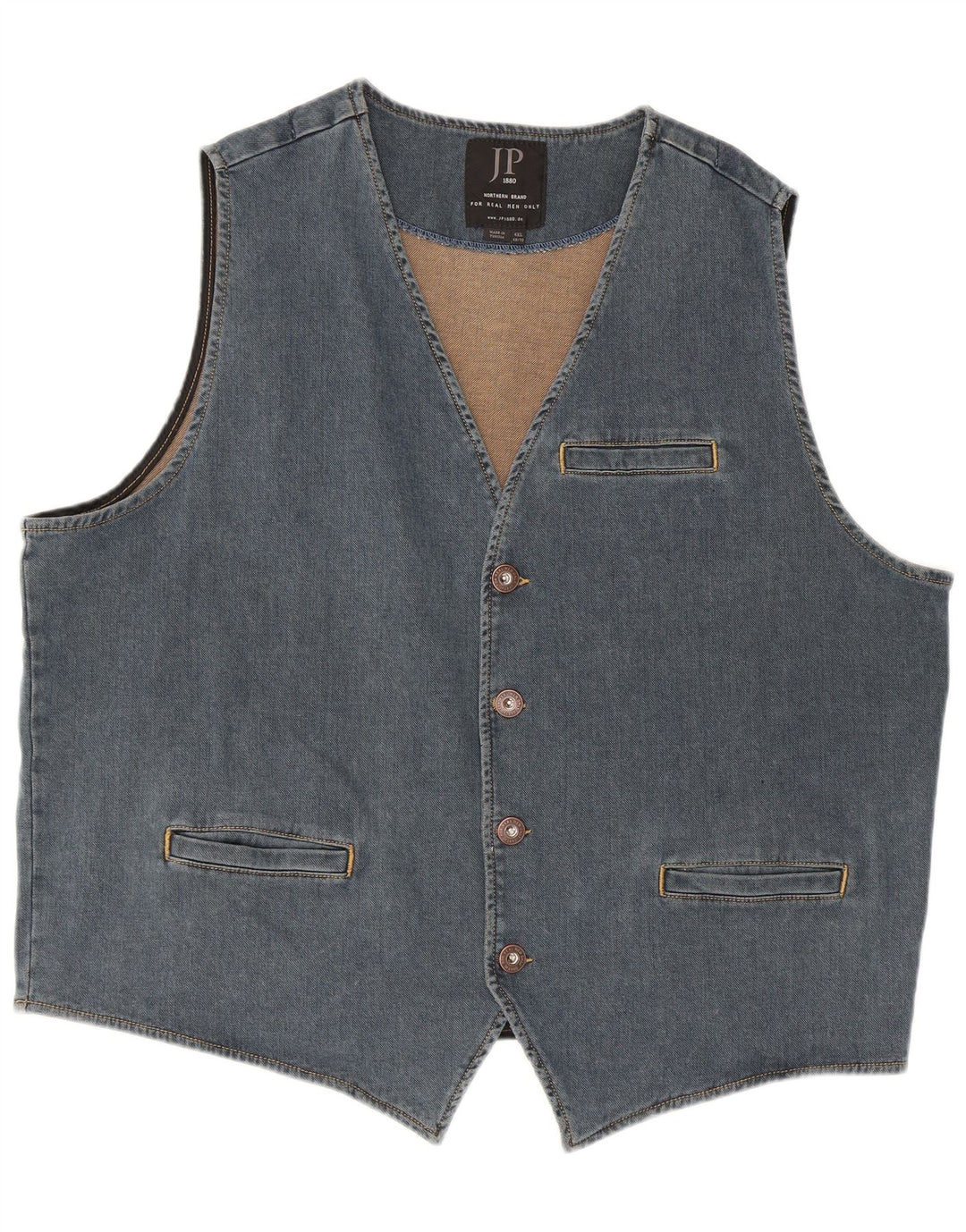 Gilet in denim da uomo JP 1880 4XL cotone blu