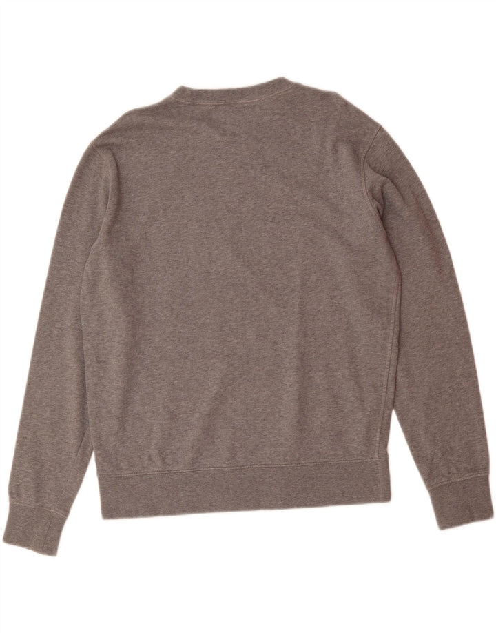 MARKS & SPENCER Mens Weekend Graphic Sweatshirt Jumper Medium Grey Cotton Vintage Marks & Spencer and Second-Hand Marks & Spencer from Messina Hembry 