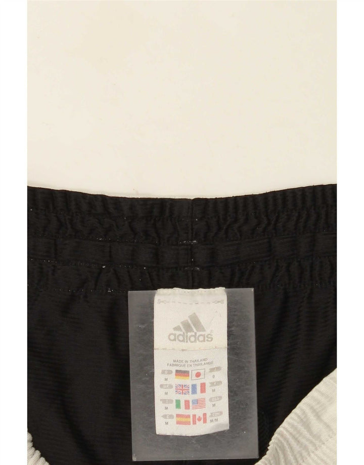Pantaloncini sportivi Adidas da uomo in poliestere color block bianco medio
