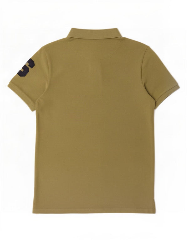 Polo Assn. Camicia grafica da ragazzo 12-13 anni in cotone kaki