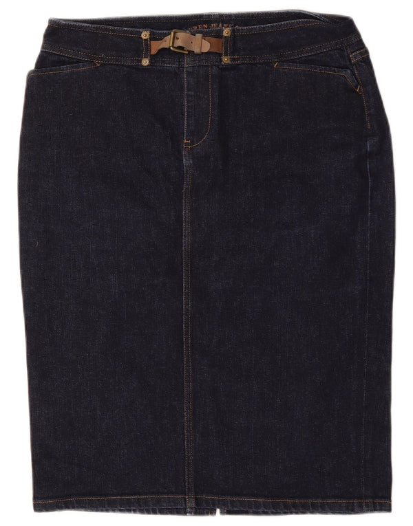Gonna a tubino in denim da donna Ralph Lauren US 6 Medium W32 Cotone blu navy