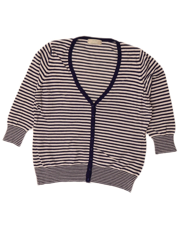 Maglione cardigan da donna Marks & Spencer UK 14 medio blu navy nautico