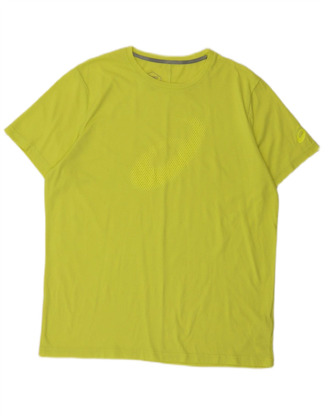 T-shirt grafica da uomo Asics Top XL verde poliestere