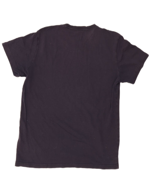 T-shirt grafica da uomo Adidas Top in cotone blu navy medio