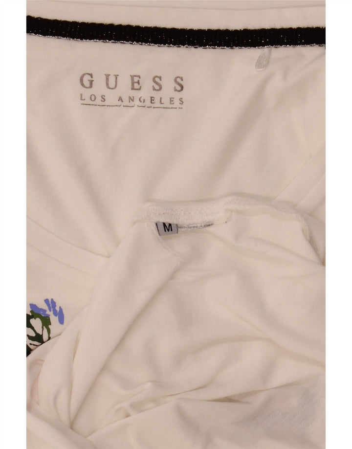 T-shirt grafica da donna Guess Top UK 12 Medium White