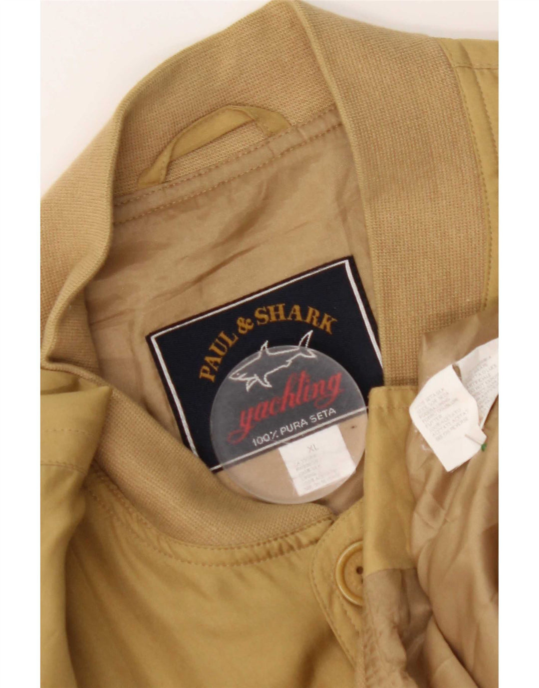 Giubbotto bomber da uomo Paul & Shark UK 42 XL seta gialla