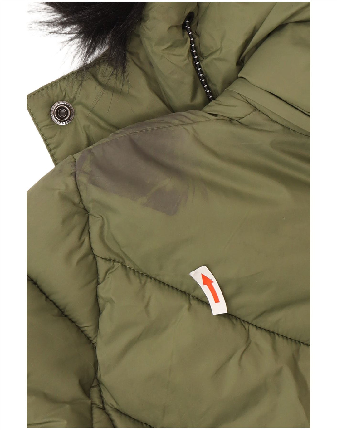 Giacca imbottita con cappuccio da donna Superdry UK 8 Small Green Nylon