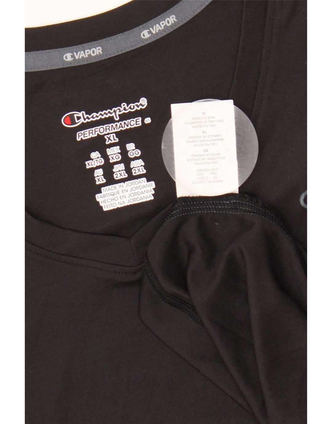 T-shirt da donna Champion Top UK 18 XL poliestere nero