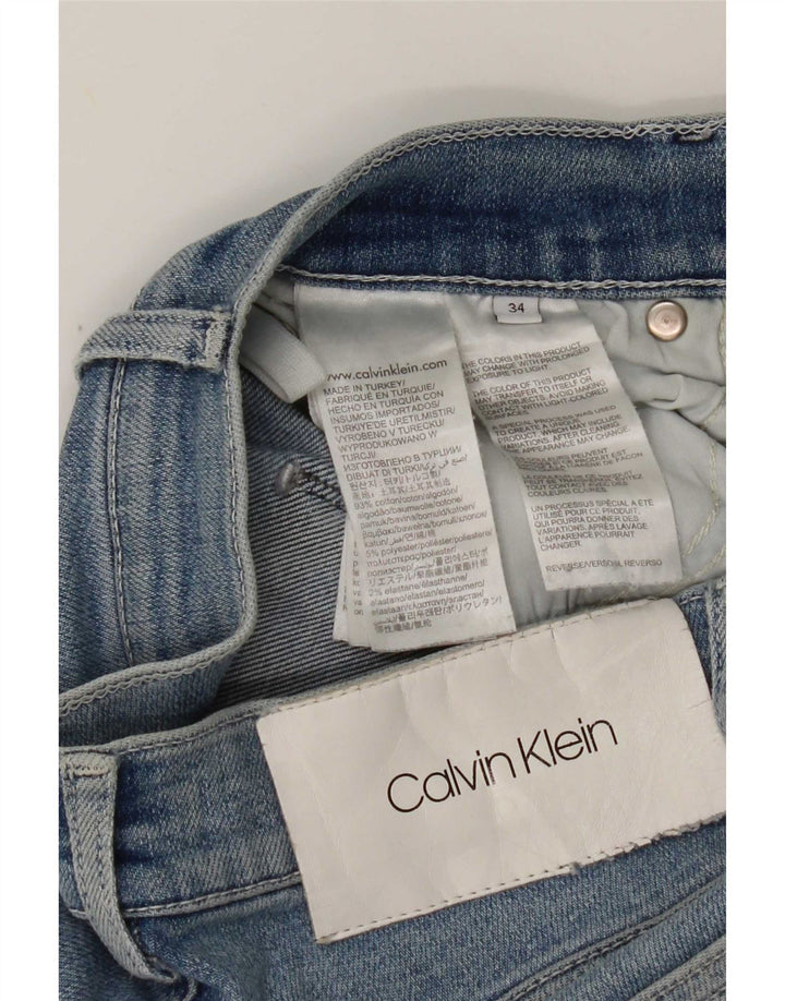 Jeans slim da donna Calvin Klein W34 L30 cotone blu