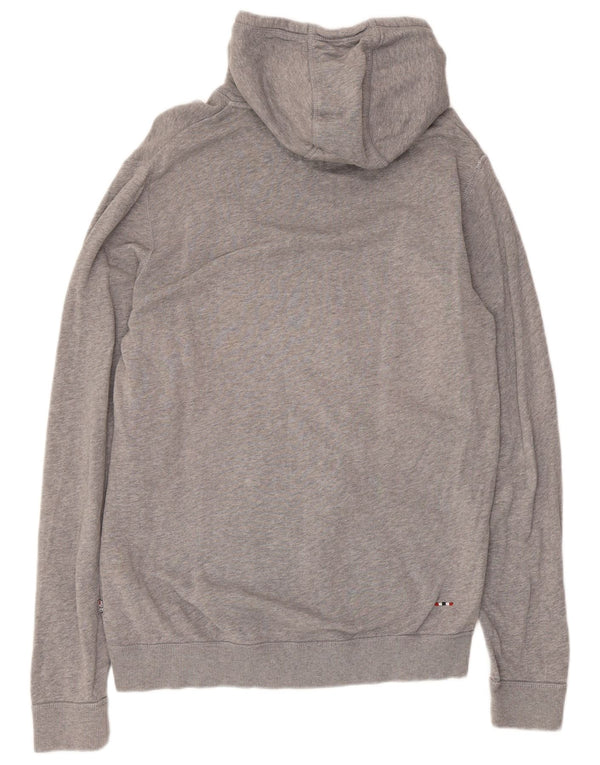 Maglione con cappuccio grafico da uomo Napapijri piccolo in cotone chiazzato grigio