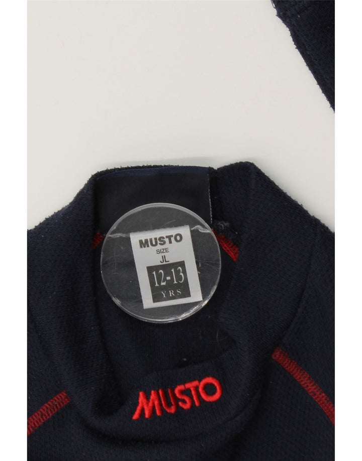 Musto Top da ragazzo a manica lunga 12-13 anni Large Blu Navy