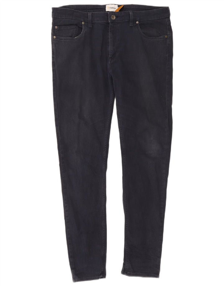 Jeans slim da uomo Farah W36 L32 cotone blu navy