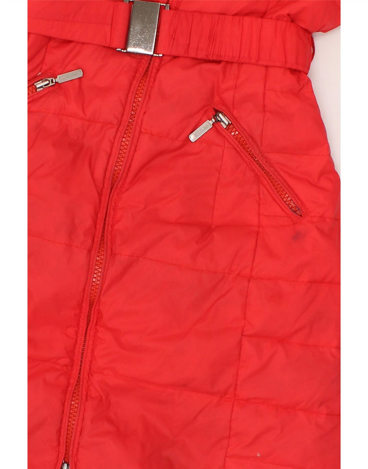 BENETTON Womens Hooded Padded Coat IT 40 Small Pink Nylon Vintage Benetton and Second-Hand Benetton from Messina Hembry 