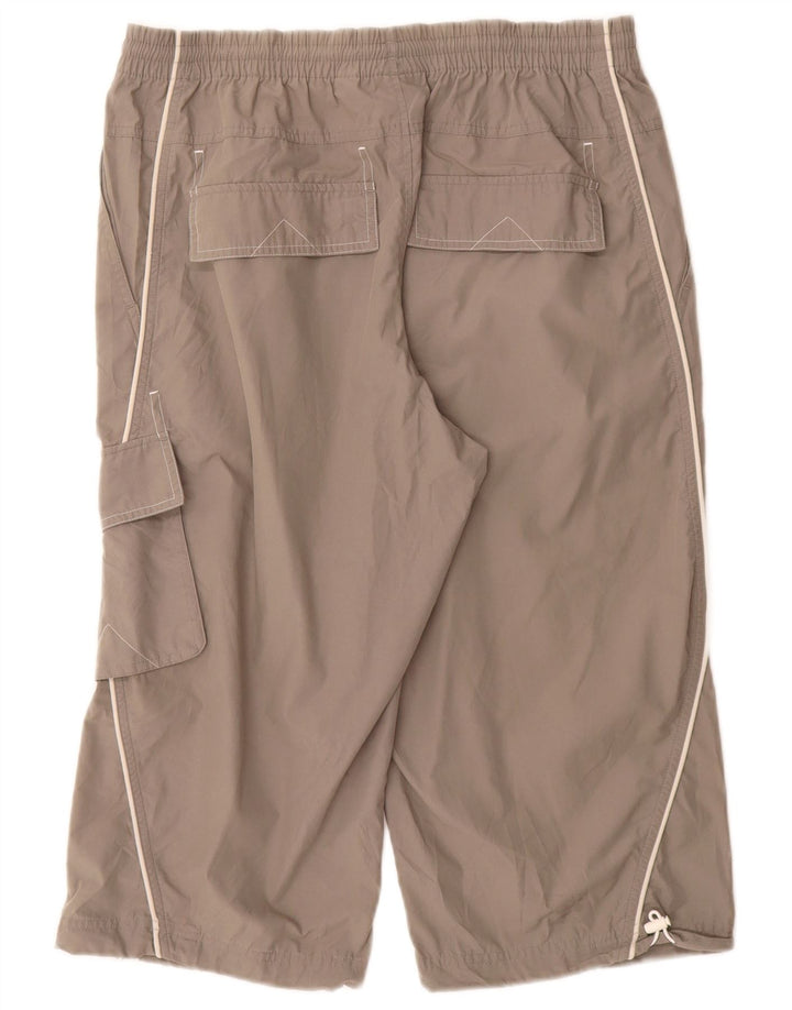 Pantaloni da tuta Adidas Capri Cargo da uomo in poliestere grigio medio