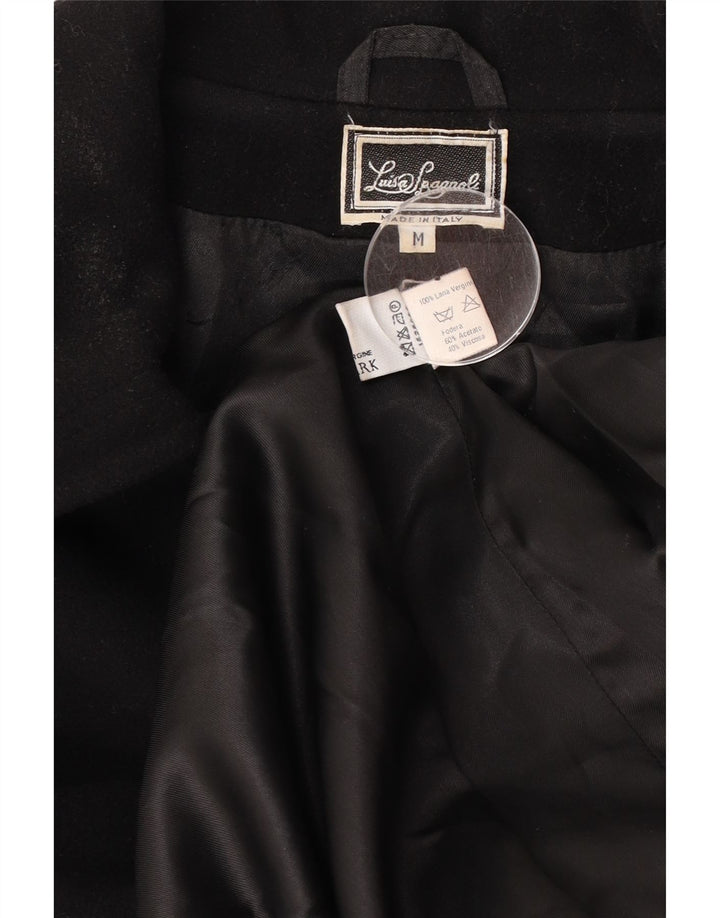 Cappotto da donna Luisa Spagnoli UK 14 medio nero in lana vergine