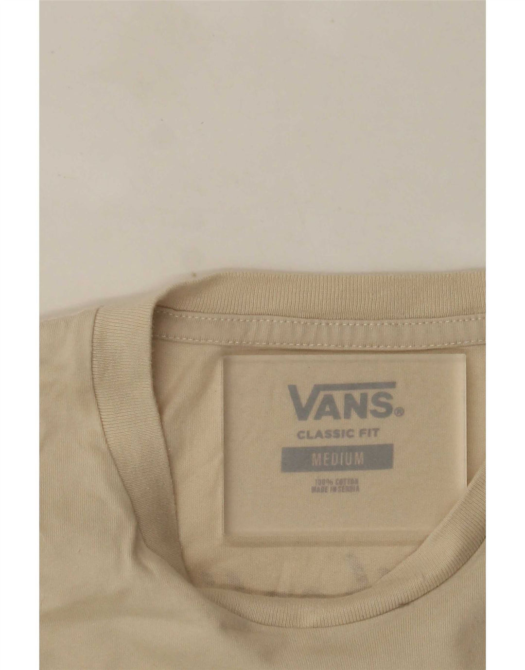T-shirt grafica da uomo con vestibilità classica Vans, cotone beige medio