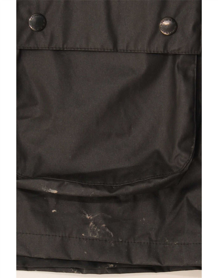 Giacca da uomo in cotone cerato Wikes & Akerman UK 42 XL poliestere nero