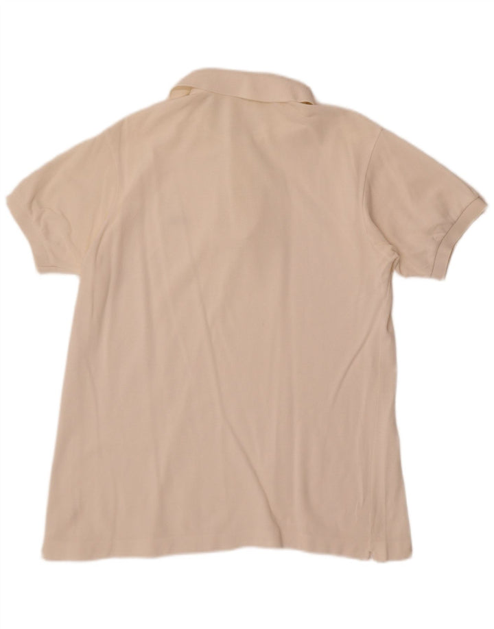 Polo da uomo Lacoste in cotone bianco medio