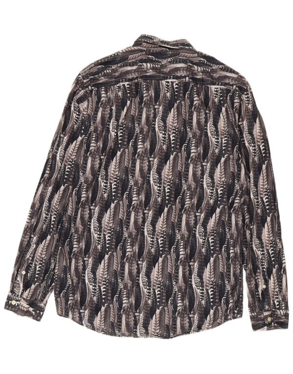 Camicia da uomo con motivo astratto Jack Wills in cotone grigio medio