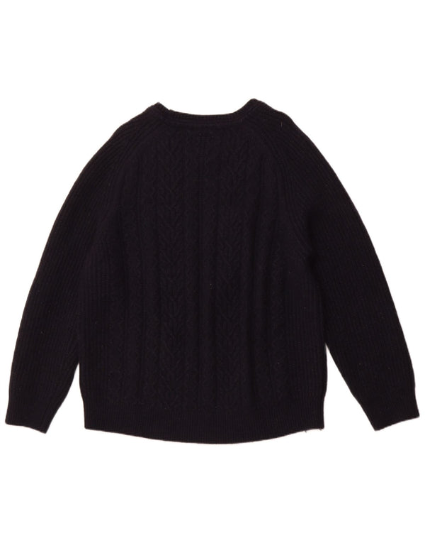 Maglione maglione girocollo da donna Fat Face UK 22 3XL Lana blu navy