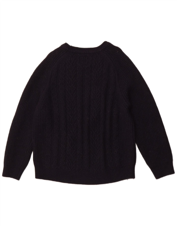 Maglione maglione girocollo da donna Fat Face UK 22 3XL Lana blu navy