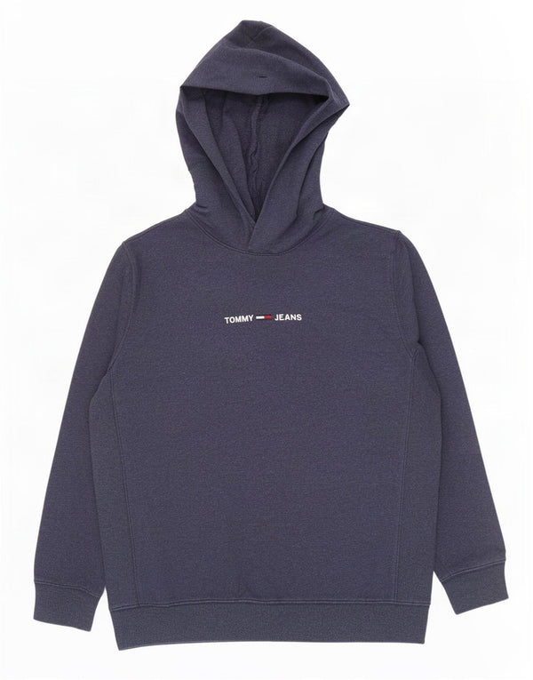 Maglione con cappuccio da uomo Tommy Hilfiger XL in cotone blu navy
