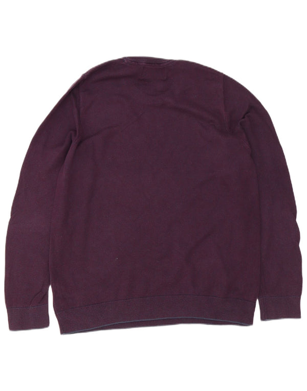 Maglione maglione girocollo da uomo Marks & Spencer su misura Borgogna medio