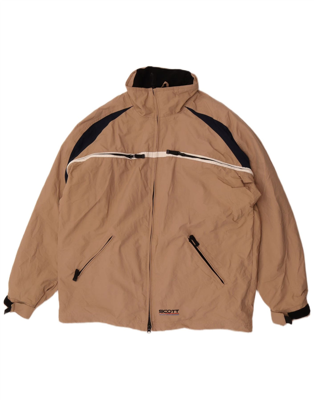 Giacca antipioggia da uomo Scott, vestibilità ampia, UK 40, grande, nylon color block beige