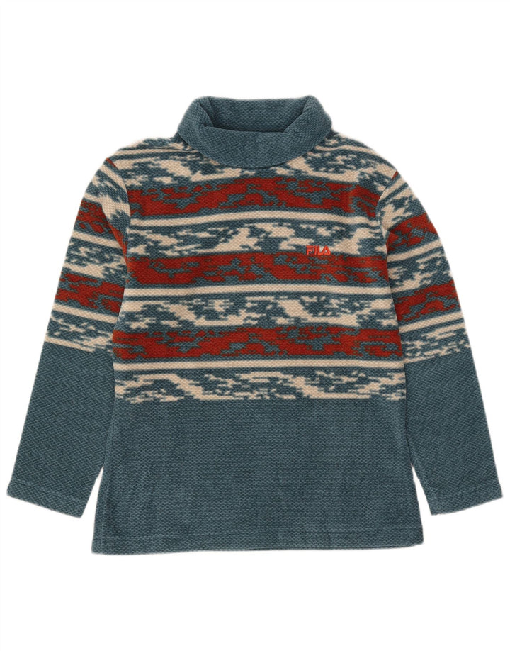 Maglione maglione collo alto da donna Fila IT 44 blu medio a righe