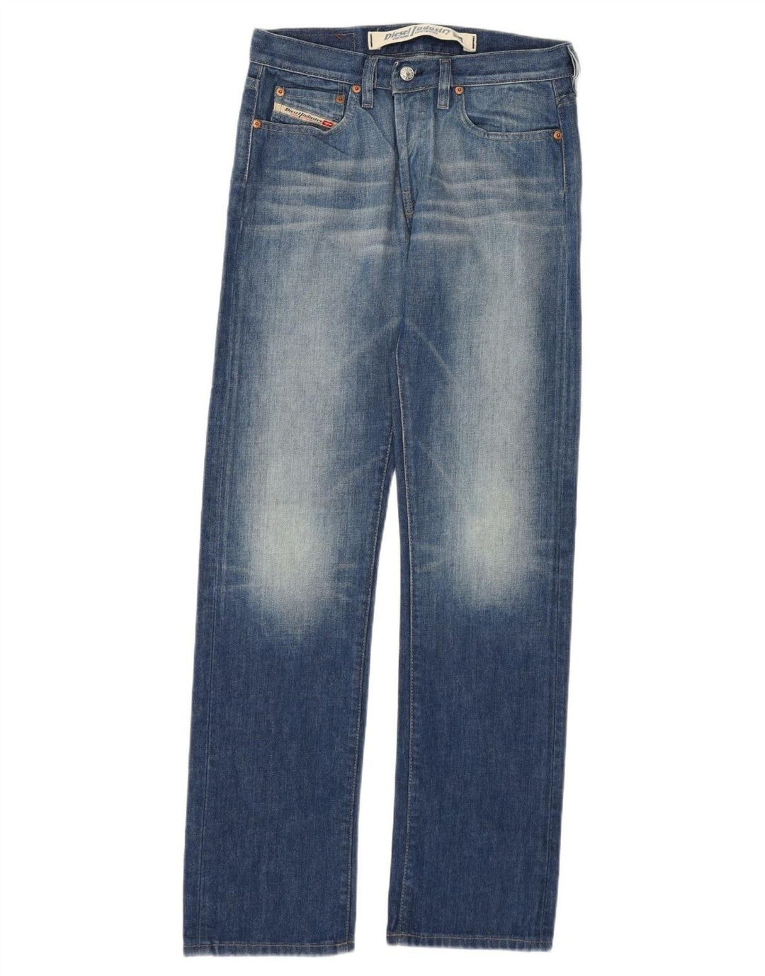 Jeans dritti da donna Diesel W28 L32 cotone blu