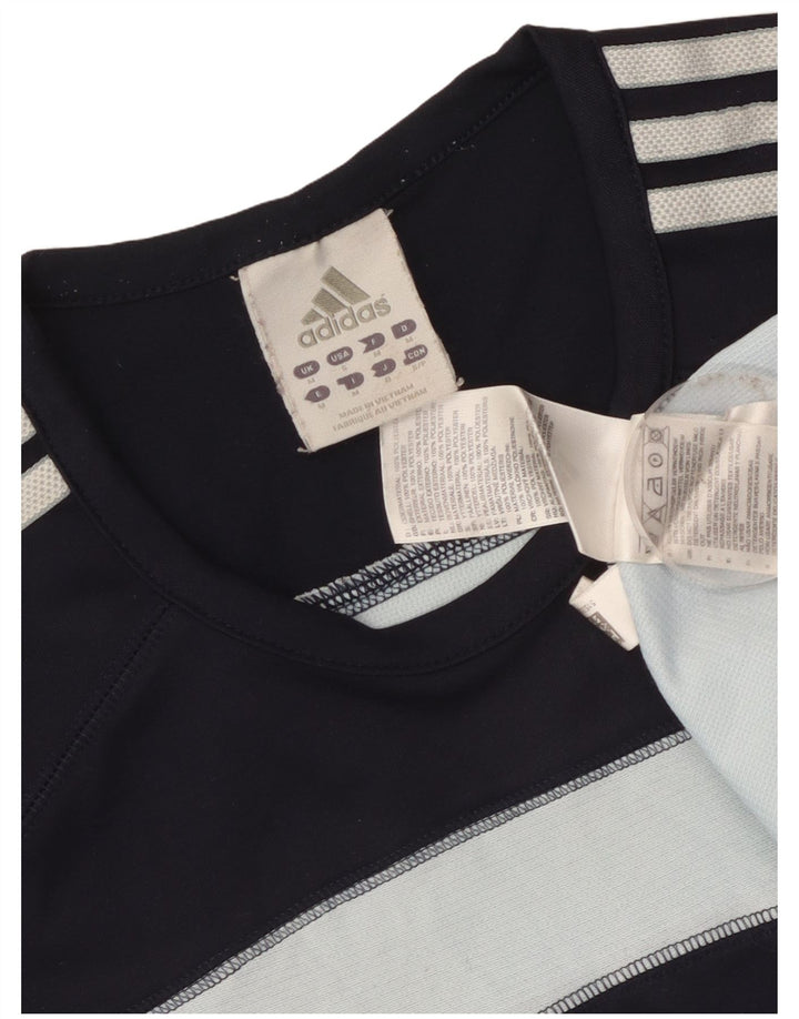 Canotta Adidas da uomo in poliestere color block medio blu navy