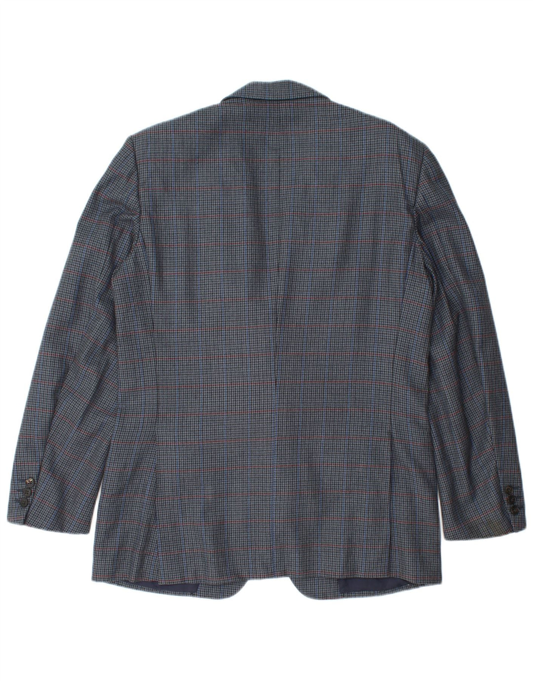Giacca blazer da uomo Burberrys IT 48 media lana pied de poule blu navy