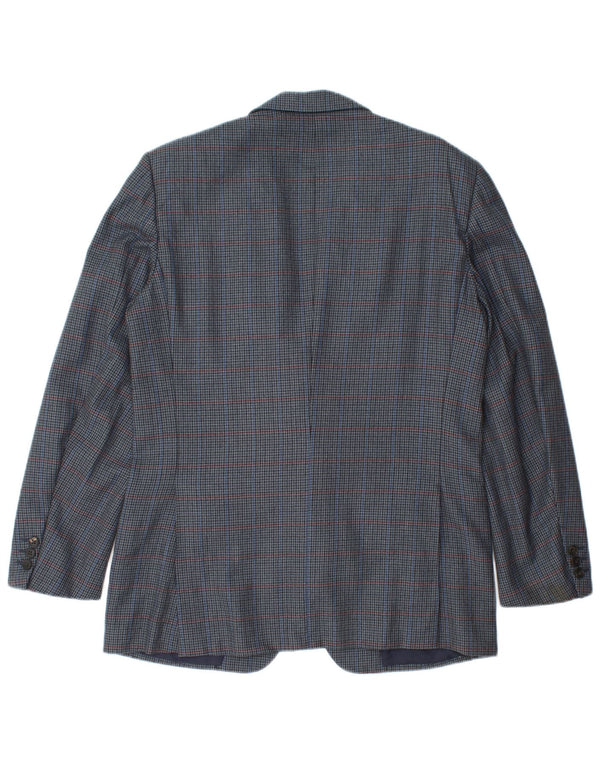 Giacca blazer da uomo Burberrys IT 48 media lana pied de poule blu navy