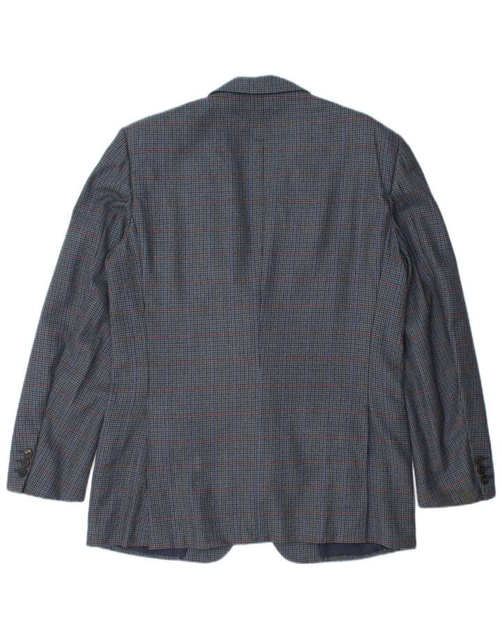 Giacca blazer da uomo Burberrys IT 48 media lana pied de poule blu navy