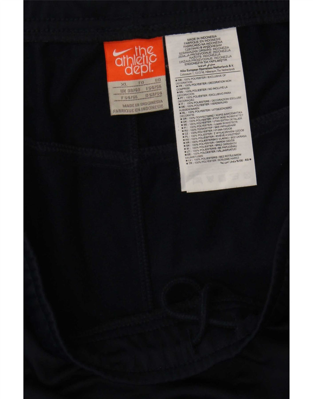 Pantaloni da tuta Nike da uomo XL in poliestere blu navy