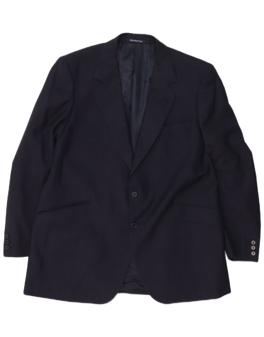 BURBERRYS Giacca blazer da uomo a 2 bottoni UK 40 grande blu navy