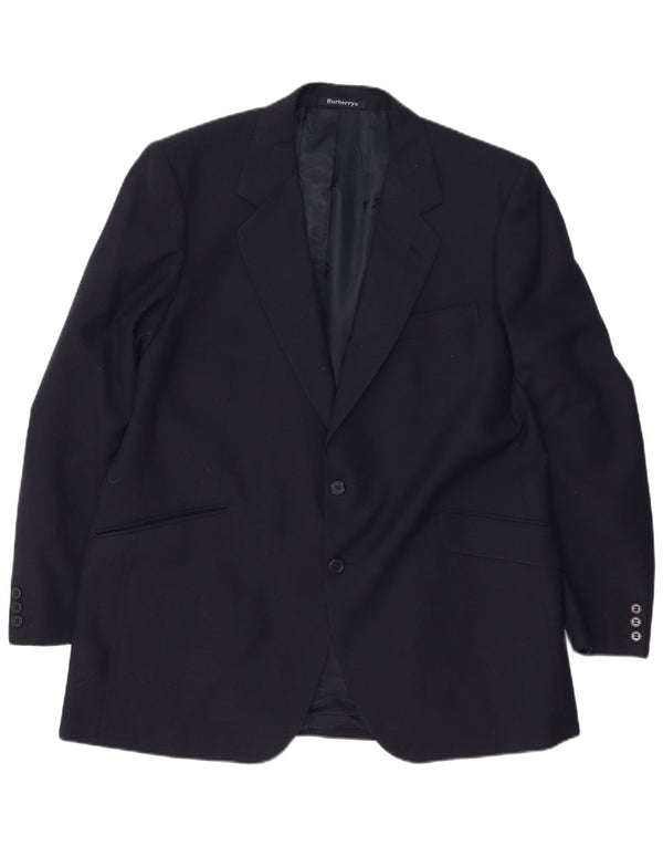 BURBERRYS Giacca blazer da uomo a 2 bottoni UK 40 grande blu navy