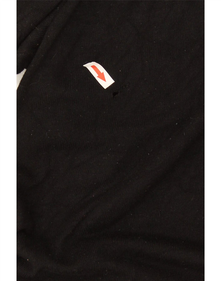Maglione da donna Marks & Spencer con zip e collo UK 16 grande in viscosa nera