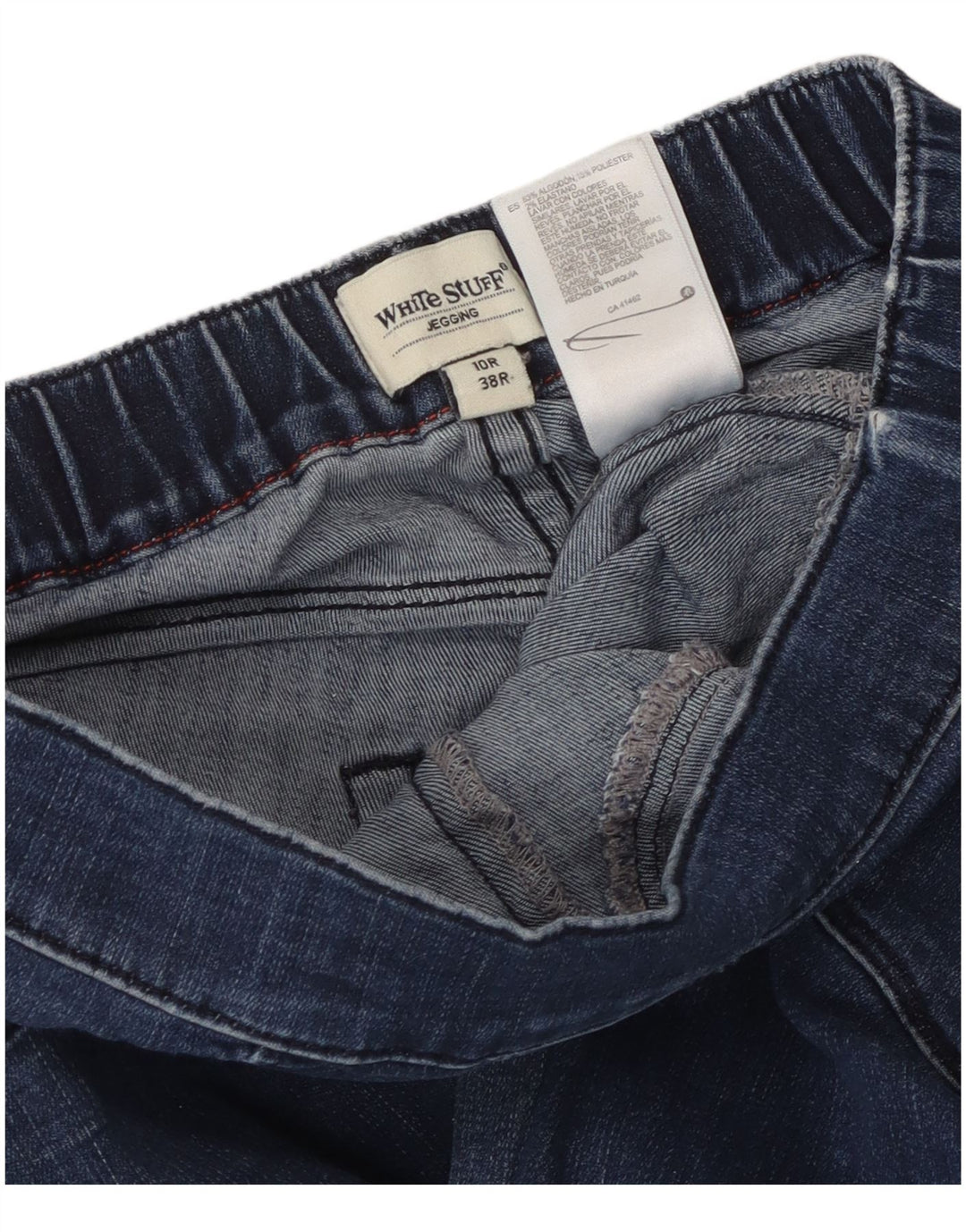 WHITE STUFF Jeans Jegging da donna UK 10 Small W28 L29 Cotone blu