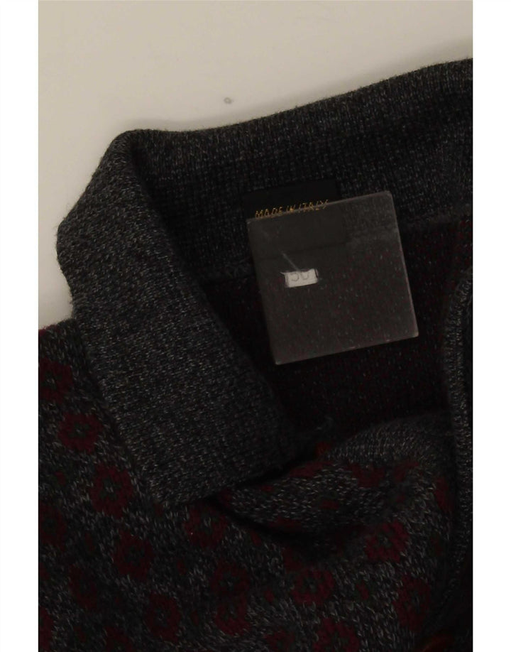 Maglione da uomo con collo alto Viky Tricot IT 50 Grigio medio geometrico
