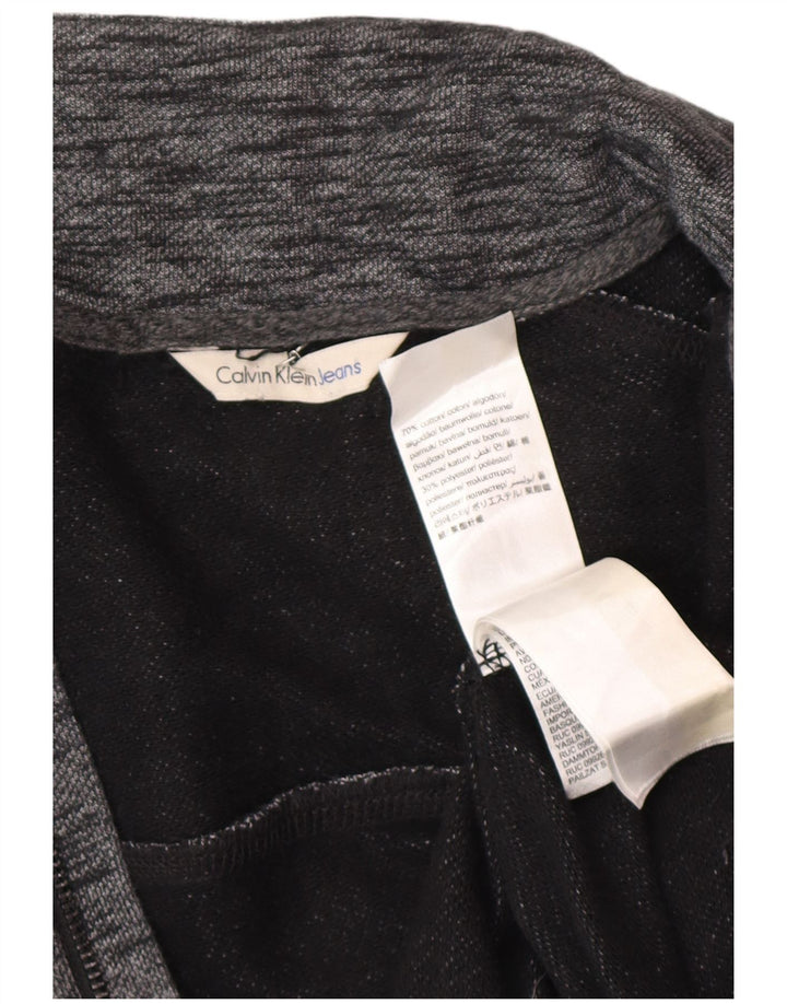 CALVIN KLEIN JEANS Giacca da tuta da uomo di grandi dimensioni in cotone chiazzato grigio