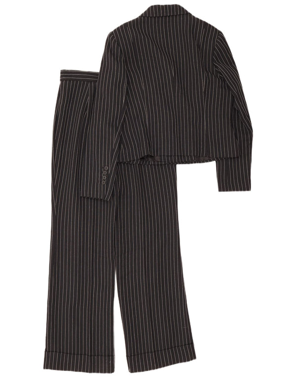 Abito vintage da donna in 2 pezzi UK 12 medio W28 L30 a righe nere