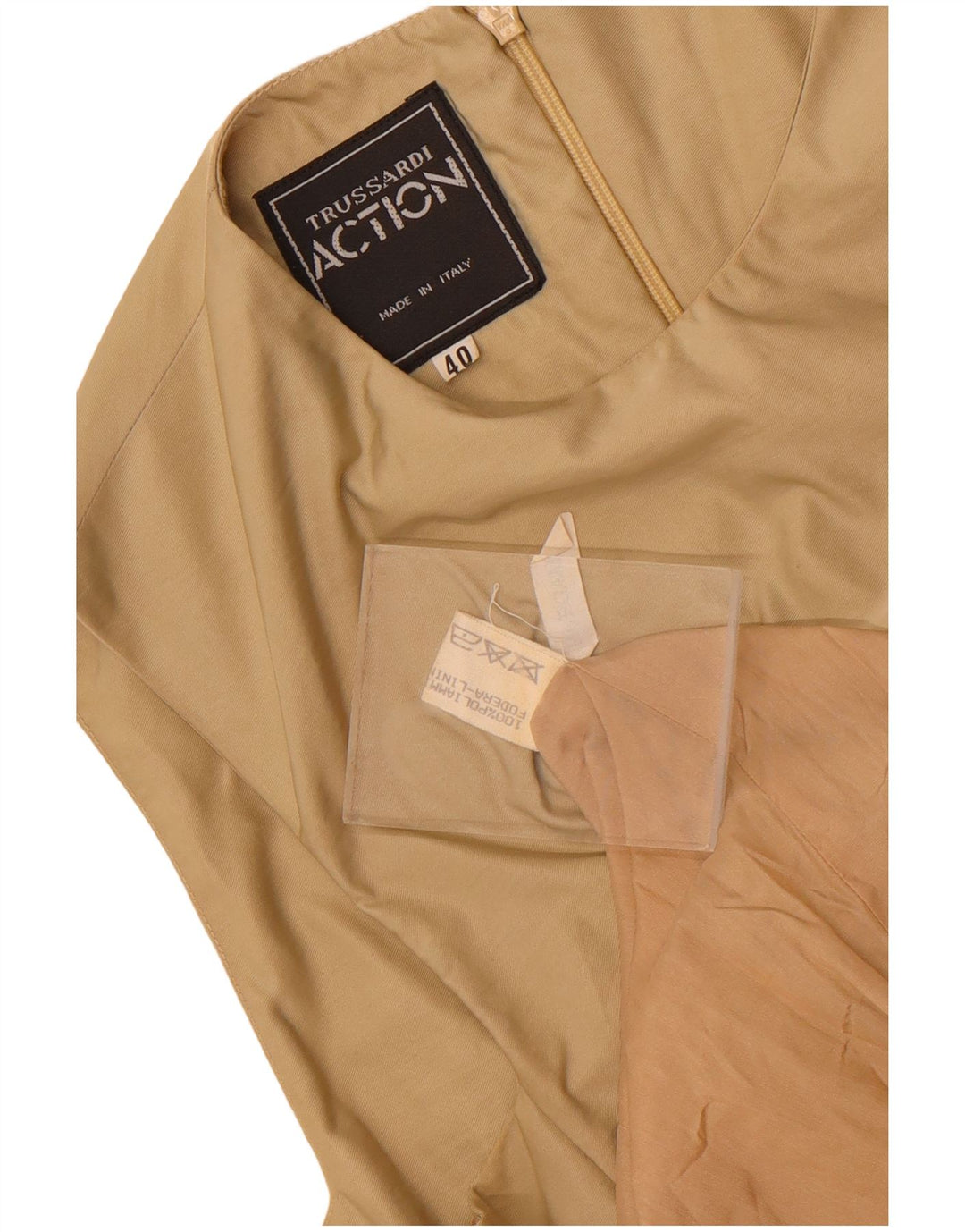 Abito Tubino Smanicato Donna Trussardi IT 40 Small Beige Poliammide