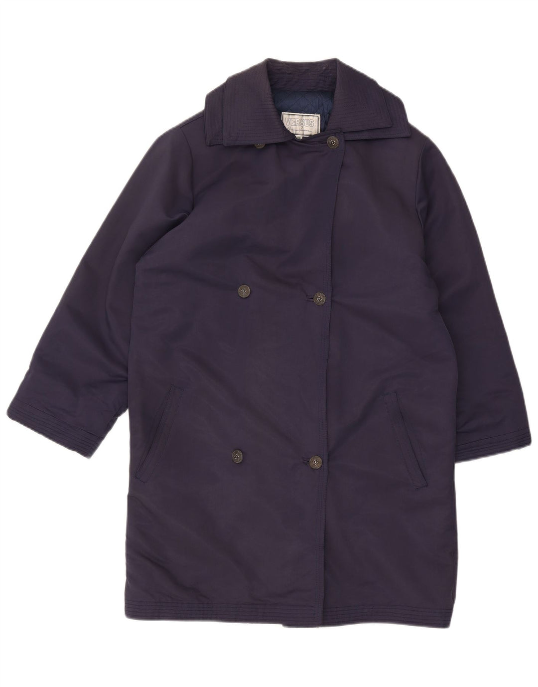Cappotto doppiopetto da donna Versus By Gianni Versace IT 42 Medio Blu Navy